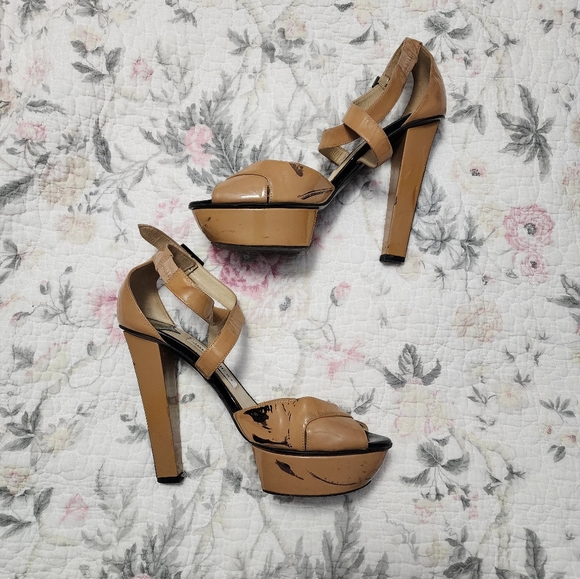 Jimmy Choo Nude Patent Pumps - Picture 12 of 12